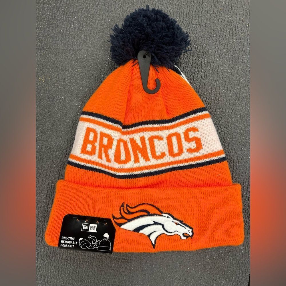 New Vintage Style Denver Broncos Orange Crush Snowboard Ski Knit Beanie Cap Hat
